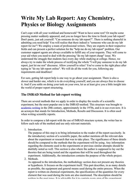 a judgement based on the results of an experiment|How To Write A Lab Report .